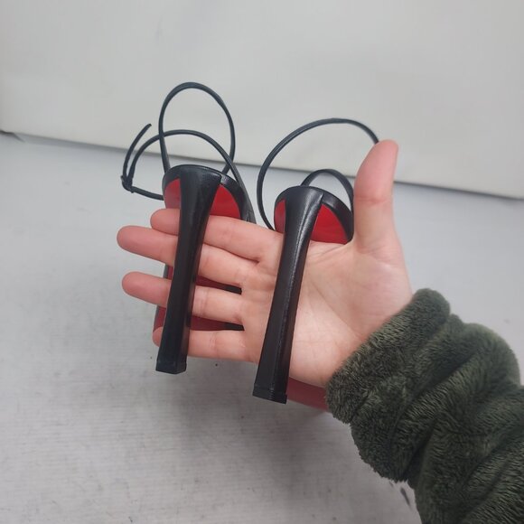 Christian Louboutin Black Strappy Condora Leather Pump - Picture 8 of 11